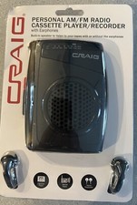 Craig Stereo Cassette Player/Recorder with Earphones AM/FM Radio read 