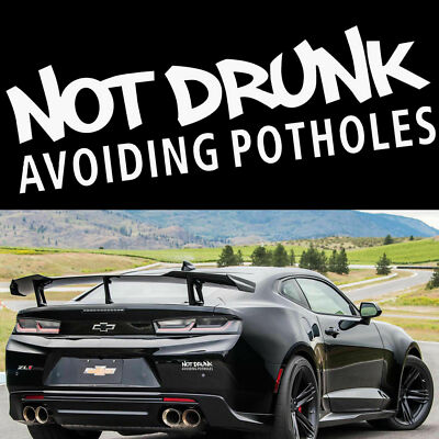No Smoking Car Sticker "Not Drunk, Avoiding Potholes" Funny Sticker For Car Window - JDM, Honda, Lowered Car Joke Not Drunk Avoiding Potholes JDM Drift Honda Decal - Foto 6
