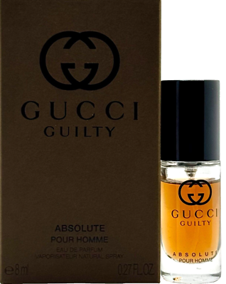 GUCCI GUILTY ABSOLUTE POUR HOMME SPRAY FOR MEN 0.27 Oz / 8 ml