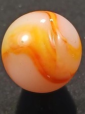 Peltier .60" Electric Orange Tangerine Lucent White Near Mnt Serious Marble A432