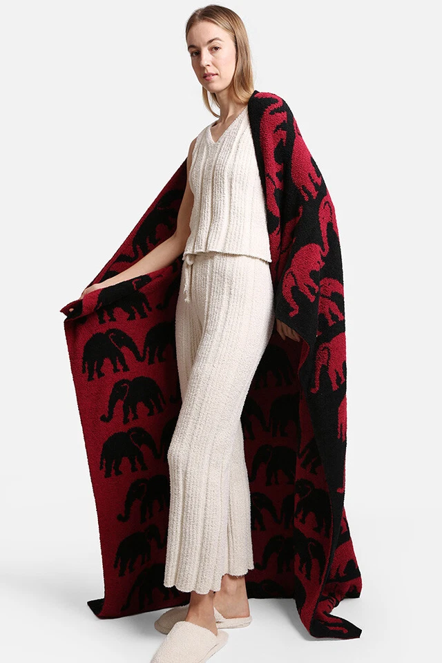 ScarvesMe Fleece Fuzzy Cozy Microfiber Soft Elephant Animal Throw Blanket - Image 4 of 4