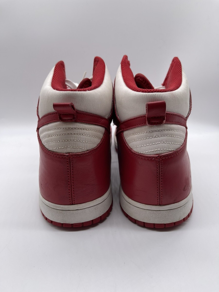 Size 14 - Nike Dunk High White Varsity Red for sale online | eBay