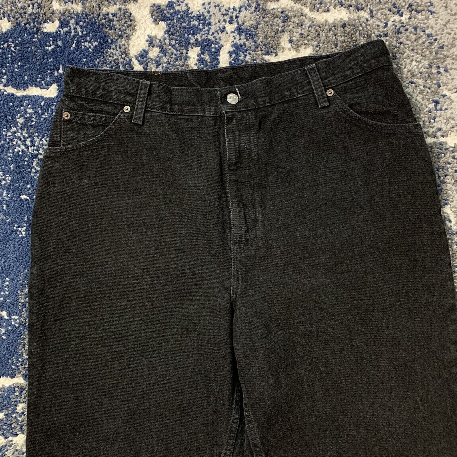 Vintage 90s Levi’s 922 Black Jeans Orange Tab Wom… - image 2