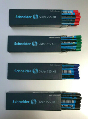 Schneider Minen 755 XB Slider und 755 M  viscoglide Kugelschreiber Mine 4 Farben