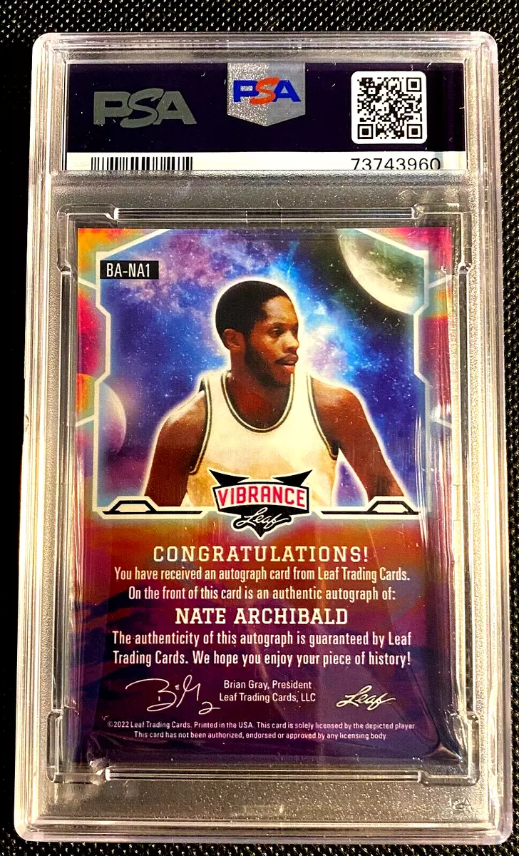 PSA 9 MINT NATE ARCHIBALD 2022 LEAF VIBERANCE AUTO LEAF NAVY BLUE CRYSTALS  3517 | eBay