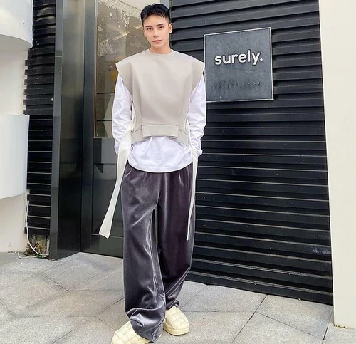 Mens Fashion Kniting Vest Winter Youth Loose Round Collar Sleeveless Casual Tops - Bild 9 von 11