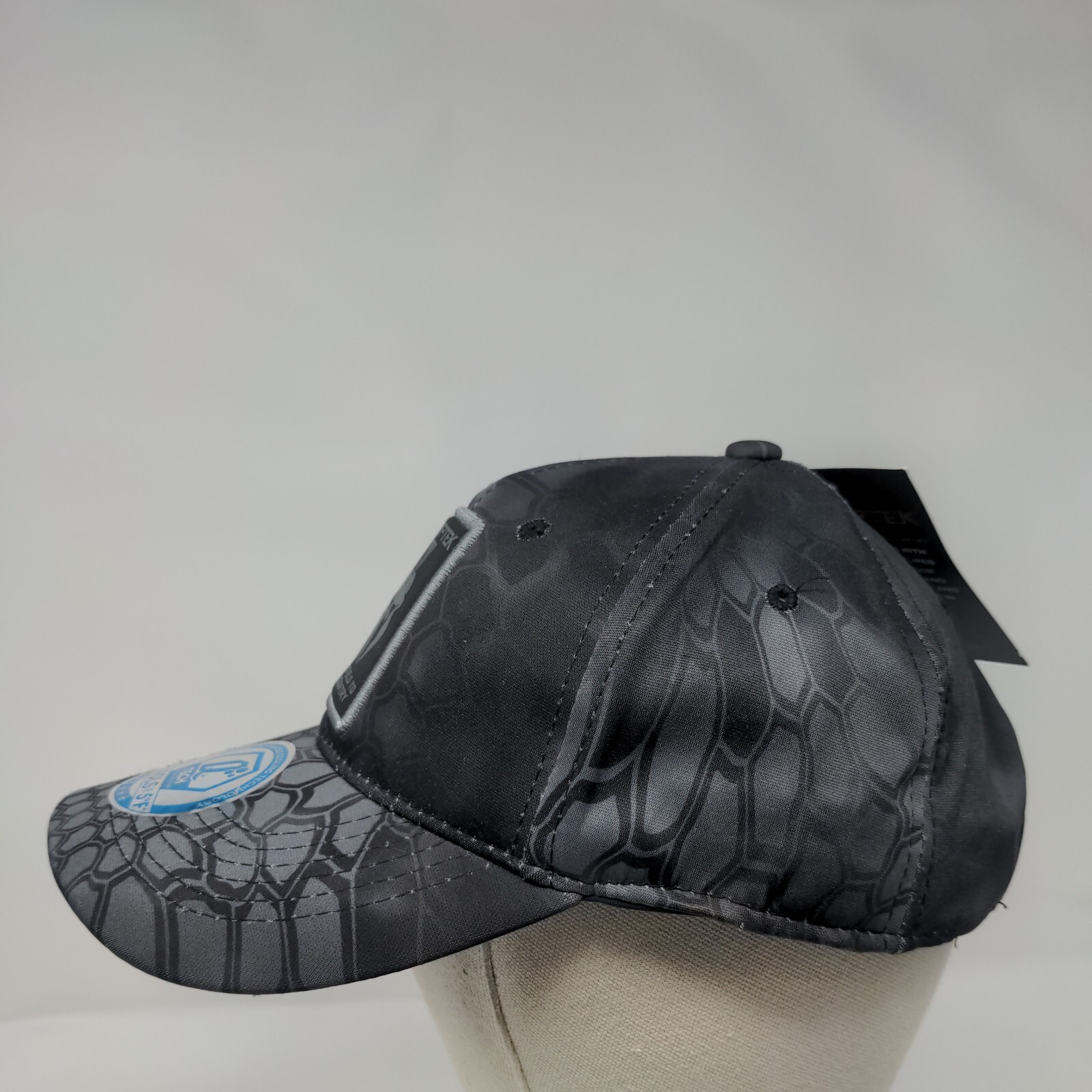 Kryptek Patch Strapback Hat Gray OSFM Adjustable … - image 3