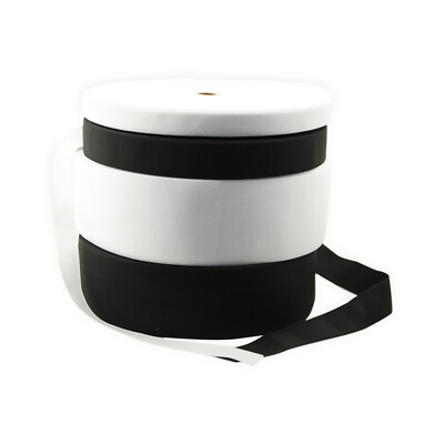 Knitted Elastic 1-1/2'' Width X 50 Yards Black/White For Waistband Underwear