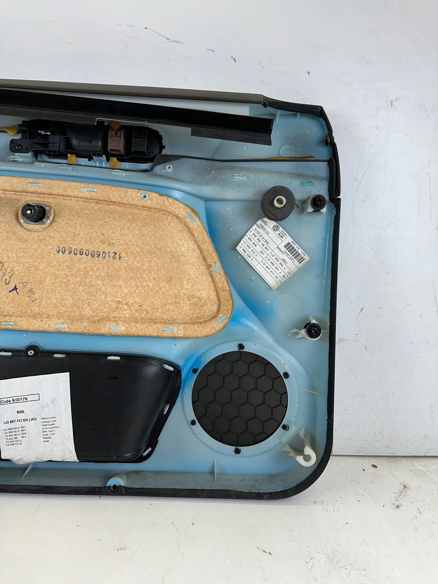 VW Golf GTI Right Front 2 DR Leather Door Card Panel Black MK4 00
