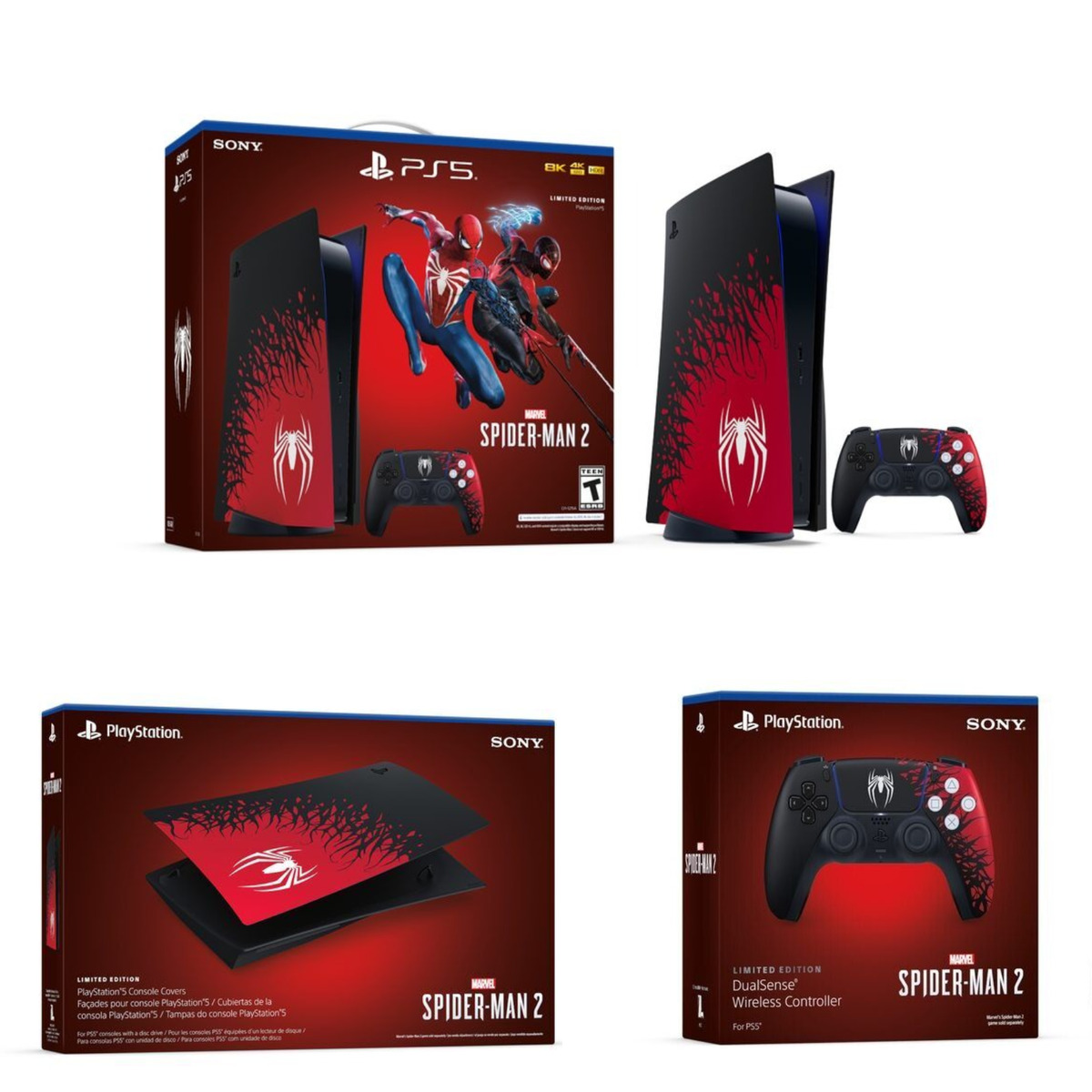 Marvel's Spider-Man 2 Limited Edition PS5 Bundle, Console Covers