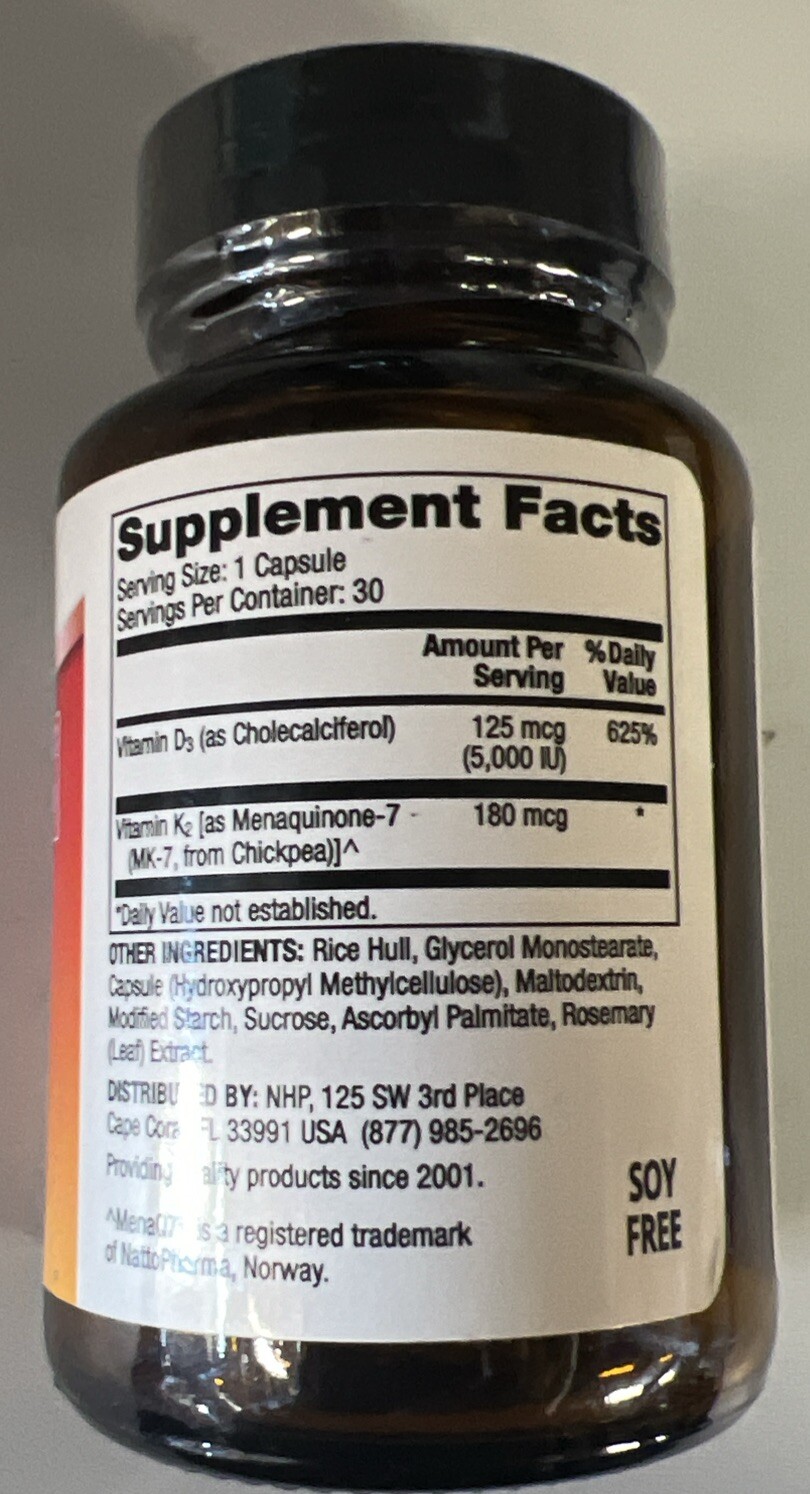 Dr. Mercola, Vitamins D3 & K2, (30 Capsules) Exp 012026 813006016919
