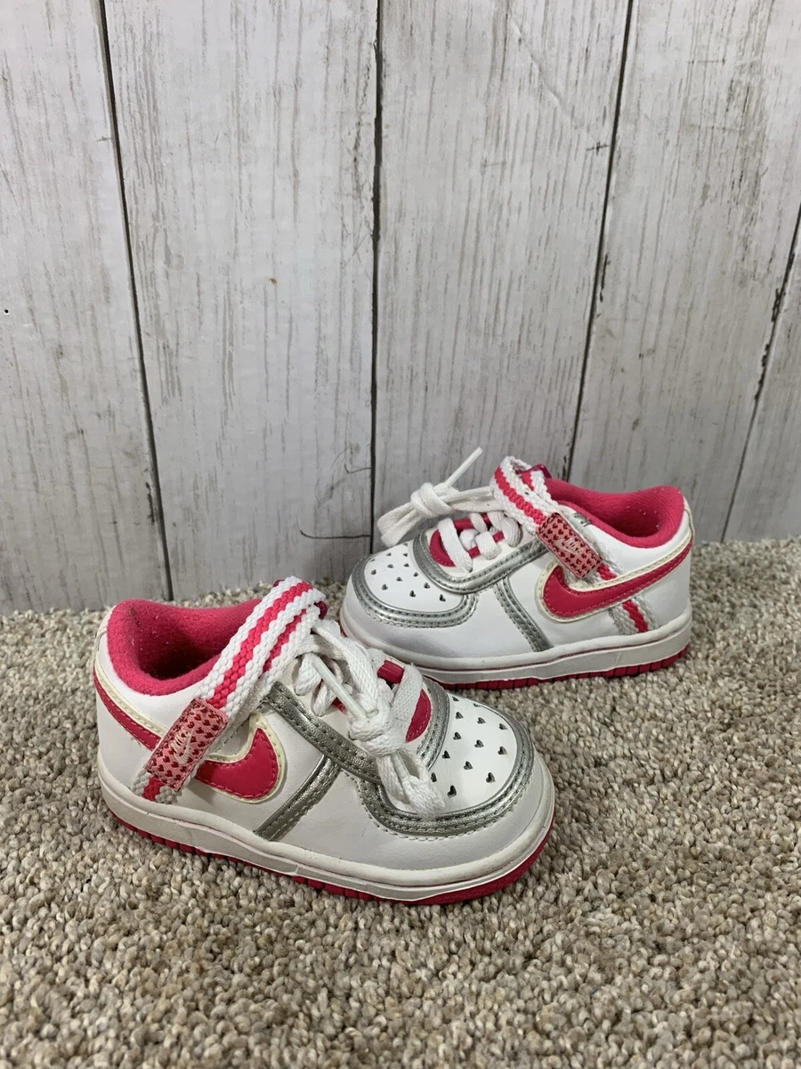 Nike Vandal White Pink Leather Toddler Girls Sneakers Shoes Sz 5C