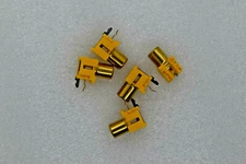 5PCS PCB Panel Mount RCA Gold Socket Female Jack Audio Video AV Connector Yelow 