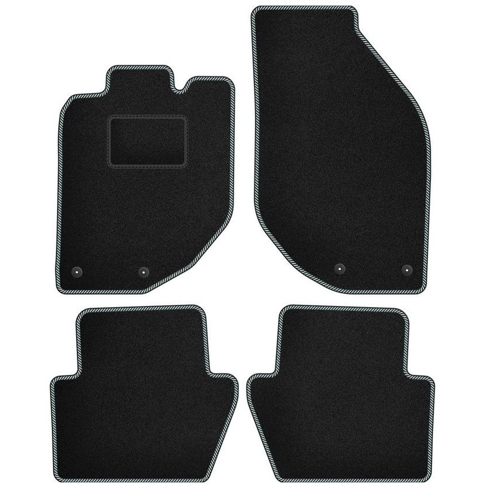 Tapis de sol moquette blanche STREAK préservant l'habitacle de votre Volvo C70