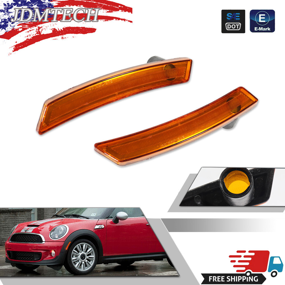 Amber For 07-15 MINI R55 R56 R57 R58 R59 R60 R61 Front Fender Side