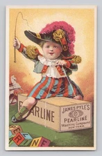 Victorian Trade Card Little General James Pyle's Pearline Washing Compound Soap