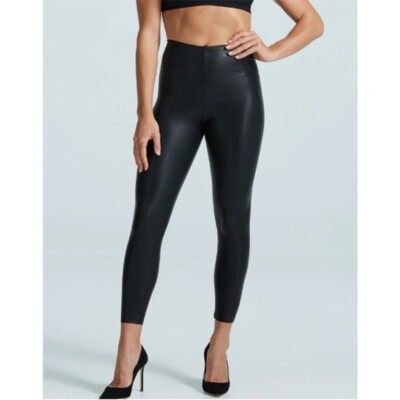 COMMANDO Shaping Black 7/8 Faux Leather Leggings - M