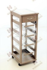 CARRELLO VESUVIO SALVASPAZIO CON CASSETTO +4 CESTI TORTORA FANGO MASLEGNO 2025