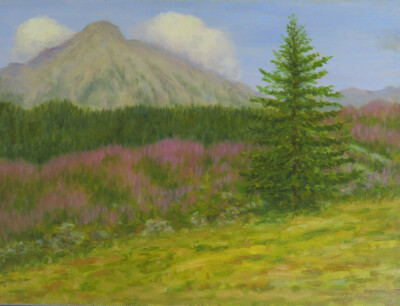 VECCHIO Gemälde Landschaft Torgnon Tal D Aosta Öl Bild Auf Tafel X4