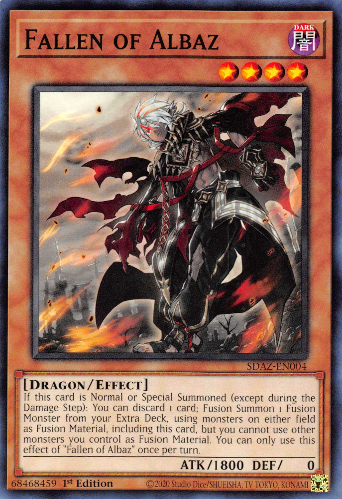 Yu-Gi-Oh! Karte „Fallen Of Albaz“ – Common, 1. Ausgabe, Aus Dem Albaz Strike Structure Deck