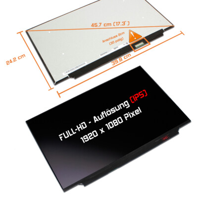 17,3'' 1920x1080 Full HD LED Ersatz Display matt für BOE NV173FHM-N47 V3.0