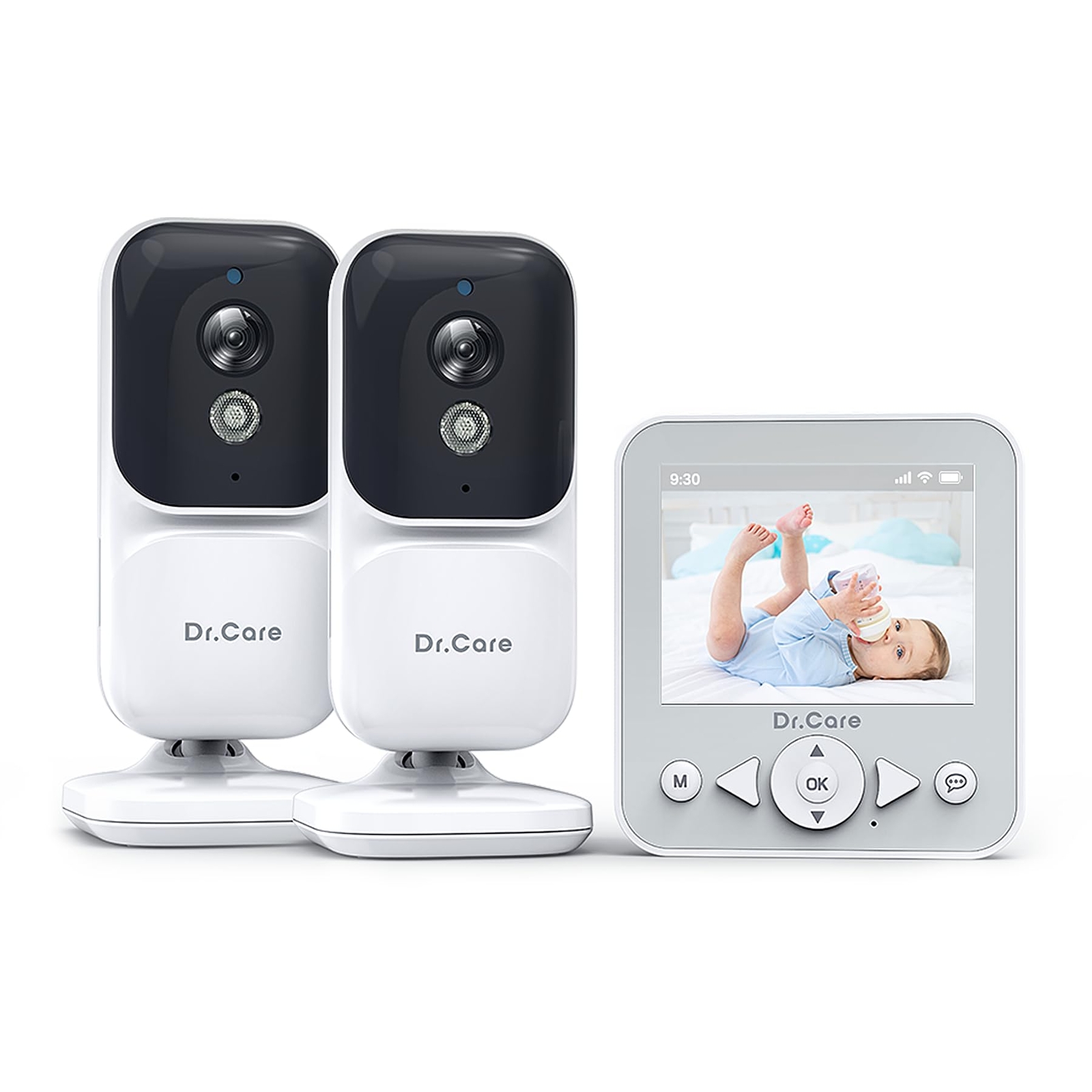 NeoView Video Baby Monitor with 2 Cameras, 2.8” Screen, 2-Way Audio, Video Lo...