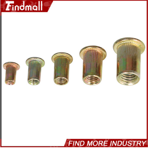 Findmall 300er Pack Zink Stahl Nietmuttern Kit 150 Stck. Metrisch & 150 Stck. SAE Nietmutter - Bild 3 von 8