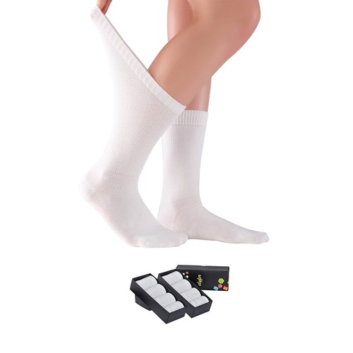 8 Pairs Women's Thin Bamboo Diabetic Crew Socks - Picture 10 of 24