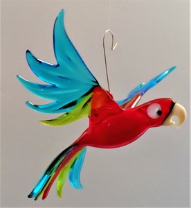 Hangevogel Glastier Vogel Zum Hangen Glas Papagei Fensterdekoration Ebay