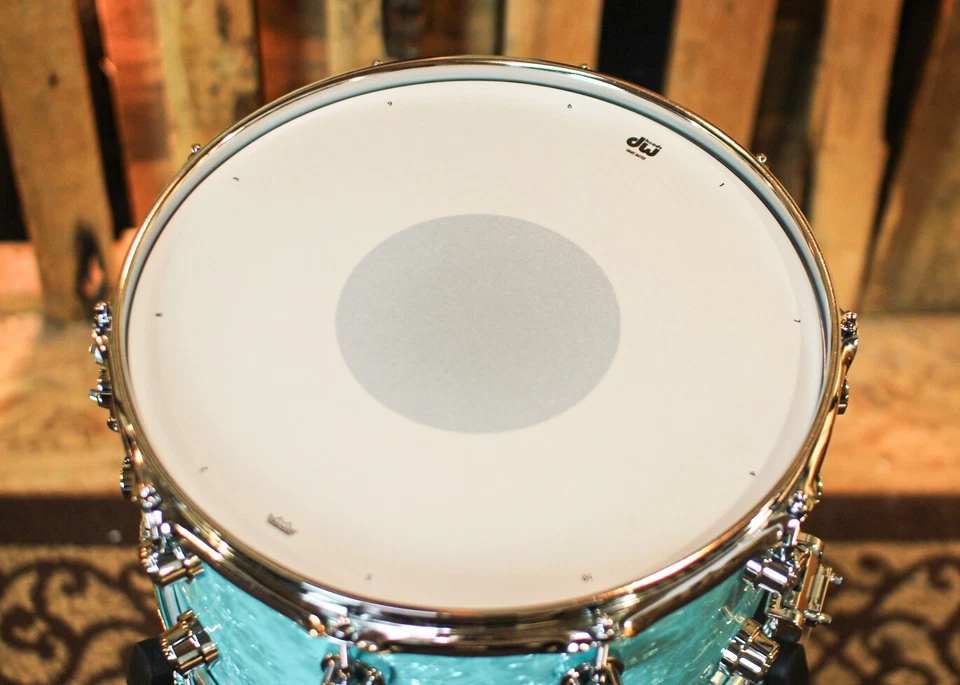 DW Performance Seafoam Marine Snare Drum - 8x14 - Image 4 of 4