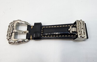Chrome Hearts Genuine Leather And Silver Watch Band BRAND NEW