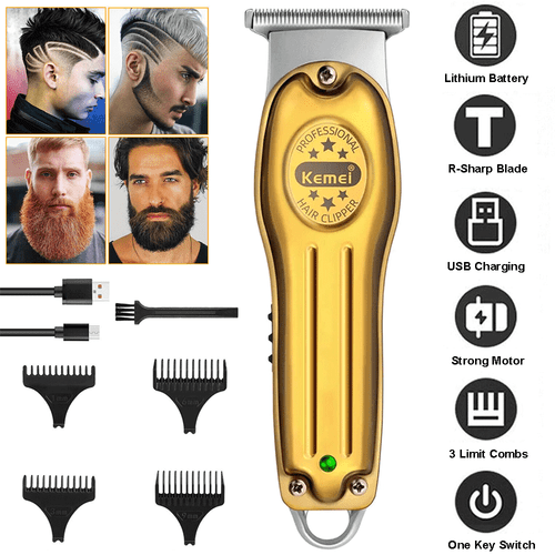0MM T-Blade Hair Clippers Cordless Trimmer Shaving Machine Cutting Barber Beard - Picture 1 of 14