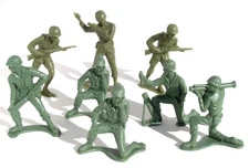 Vintage Tim-Mee 6" Plastic WWII Army Soldiers Marx (8)