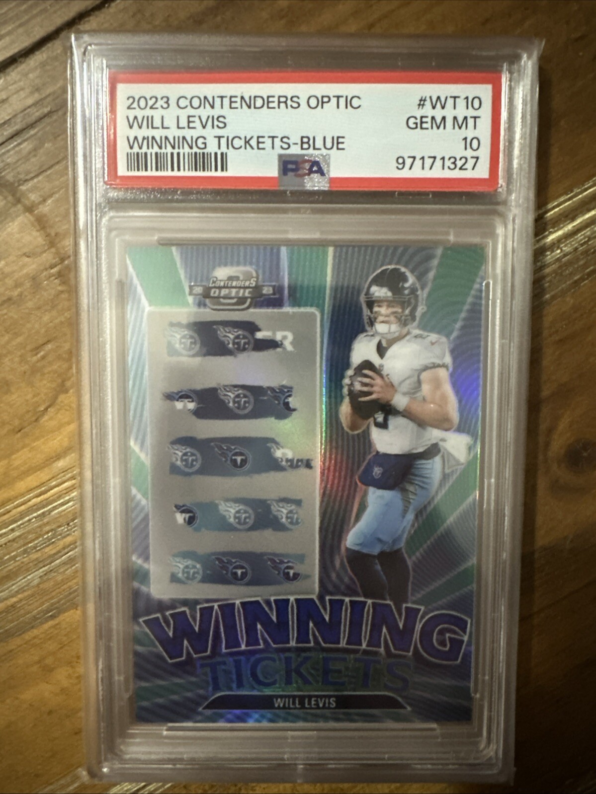 Will Levis Panini Contenders Optic Winning Tickets #WT10 Blue