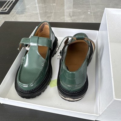 TOGA VIRILIS AJ1290 Dark Green Leather Monk Strap Dress Shoes Men's Size 39