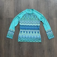 PRANA NWT Rash Guard Rory Swim Shirt Long Sleeve XS Chevron Stripe Gorpcore
