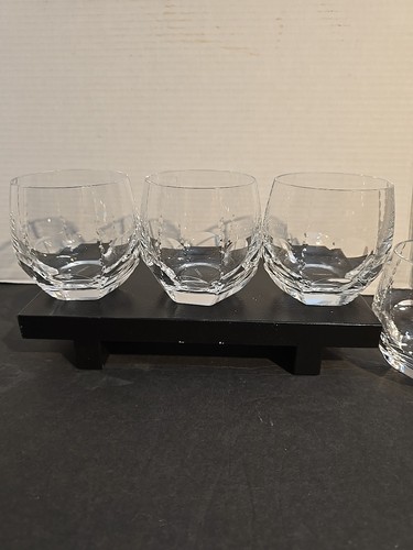 4 CRYSTAL FABERGE BRISTOL LOW BALL OLD FASHION GLASSES STEMLESS WINE RARE B-9 - Picture 11 of 21