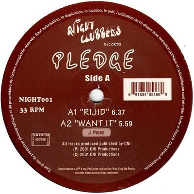 Pledge - Rijid (12'') 691634051669