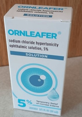Ornleafer 5% Sodium Chloride 15ml Eye Drops Solution NEW in Box Ex. Jan 2027 (3)