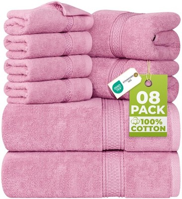 8 Piece Luxury Towel Set   Majestic Plush, Super Absorbent & Quicker-to-Dry, ...