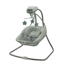Graco Simple Sway Baby Swing Gray 5-Point Harness, Adjustable Speed Settings