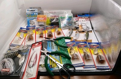 Vintage Mepps 9 Baker Jerk Baits 3 Worms Hooks Spinner PLANO Box G Series NEW