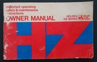 <!--F#f_0-->HOLDEN HZ SERIES OWNERS MANUAL 1977 Kingswood Premier GTS Monaro 253 308 Wagon <!--F/-->