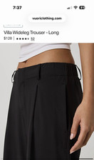 Vuori Womens Villa Wide-Leg Pants Long Black ...