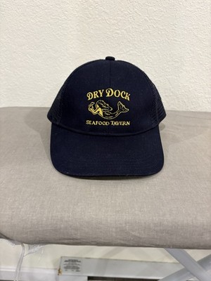 Dry Dock Sea Food Tavern Portland Maine Trucker Hat - Blue Mesh Back