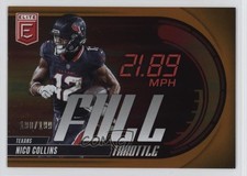 2025 Panini Donruss Elite Full Throttle Orange 190/199 Nico Collins #5 10w8