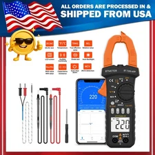 Digital Clamp Meter Multimeter TRMS 6000 Counts AC/DC Current Voltage Amp Tester