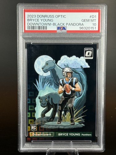 Bryce Young [Black Pandora] #D-1 2023 Panini Donruss Optic Downtown card
