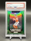 Bo Nix - 2024 Panini Prizm Emergent Green Prizm PSA 10 RC #3 Broncos S038