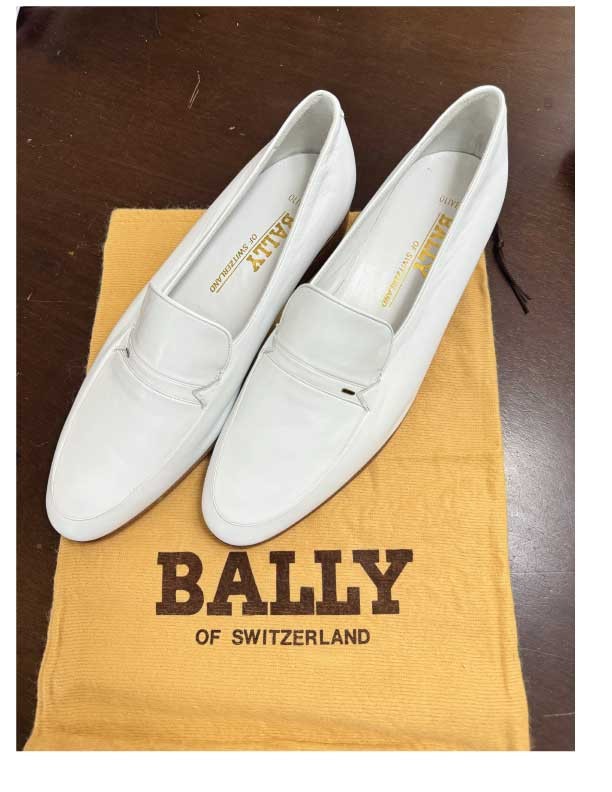 Bally of Switzerland Vintage Mens Oliver Kid Loafer White 11 M US